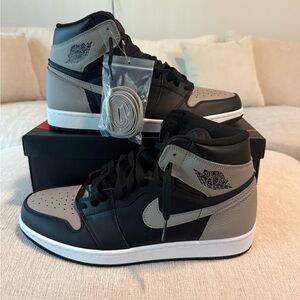 Jordan Black and Gray High-Top Sneakers
